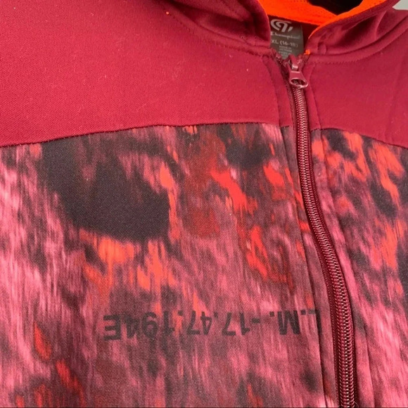 Champion Zip-Up Print Hoodie W/Pockets - Picture 3 of 8